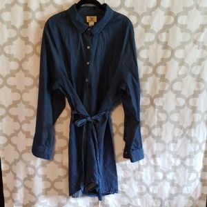 Sale 2/$12!  Shirt Dress. Size 24W.  Lightwt Denim